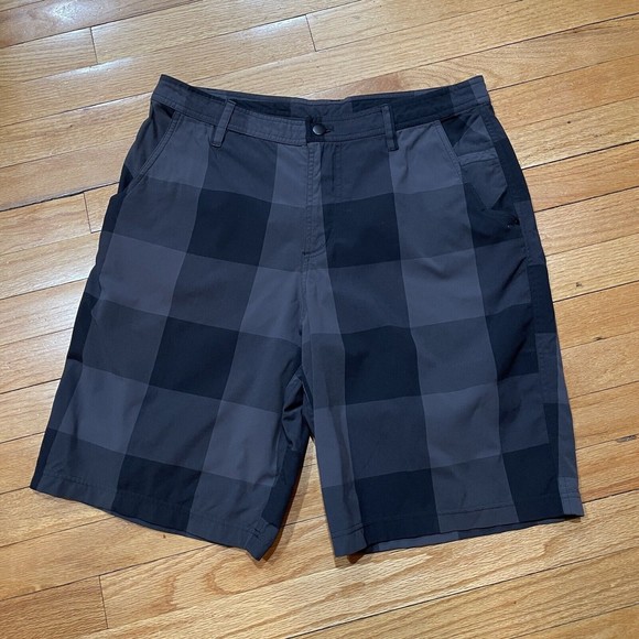 Lululemon Mens Kahuna 11” Shorts Size 36 Casual Golf Athletic Black Check Plaid - Picture 2 of 10